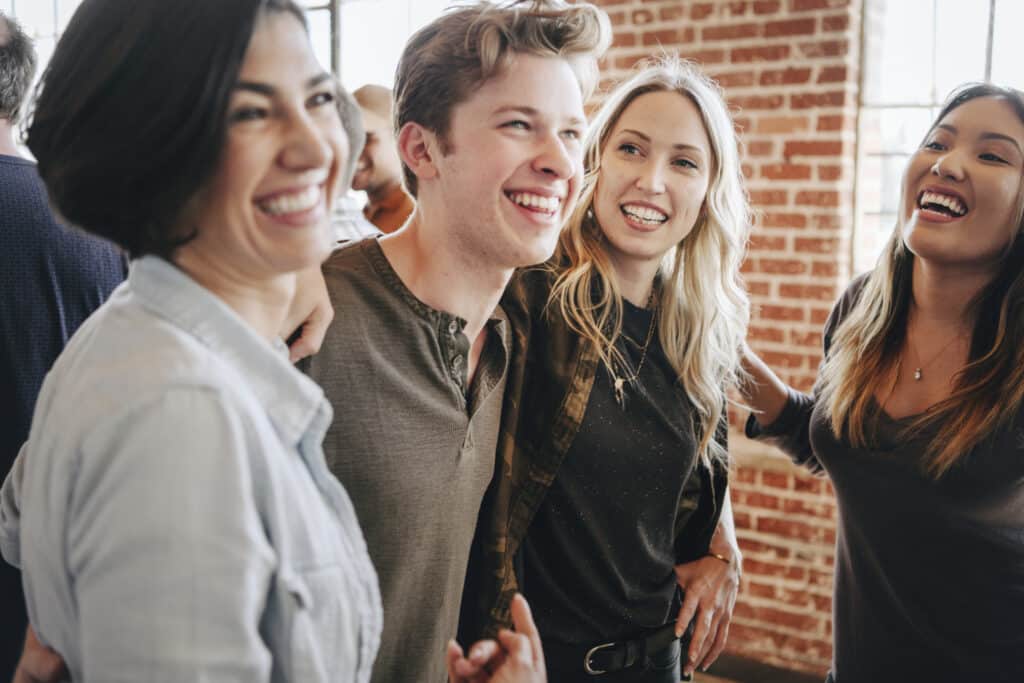 Group of diverse people in a workshop